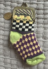 MCKENZIE CHILDS SOCK COIN